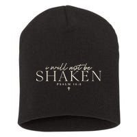 I Will Not Be Shaken Christian Minimal Short Acrylic Beanie