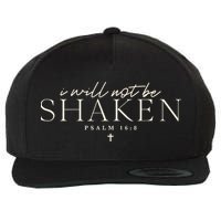 I Will Not Be Shaken Christian Minimal Wool Snapback Cap