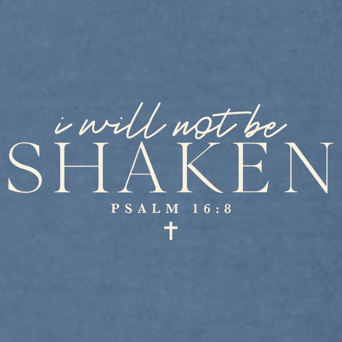 I Will Not Be Shaken Christian Minimal Garment-Dyed Sweatshirt