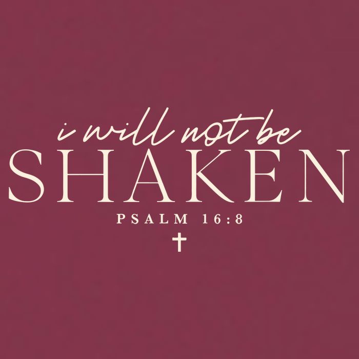 I Will Not Be Shaken Christian Minimal 16oz Travel Tumbler