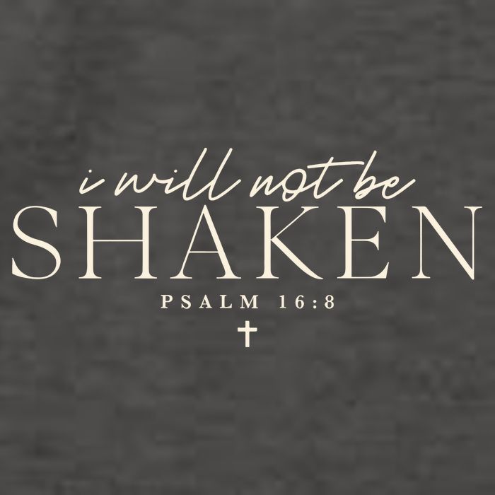 I Will Not Be Shaken Christian Minimal Vector Backpack
