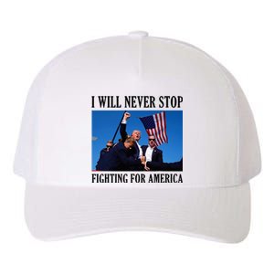 I Will Never Stop Fighting For America Yupoong Adult 5-Panel Trucker Hat