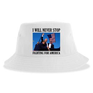 I Will Never Stop Fighting For America Sustainable Bucket Hat