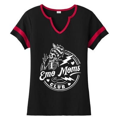 It Was Never A Phase Emo Moms Club MotherS Day Skeleton Ladies Halftime Notch Neck Tee