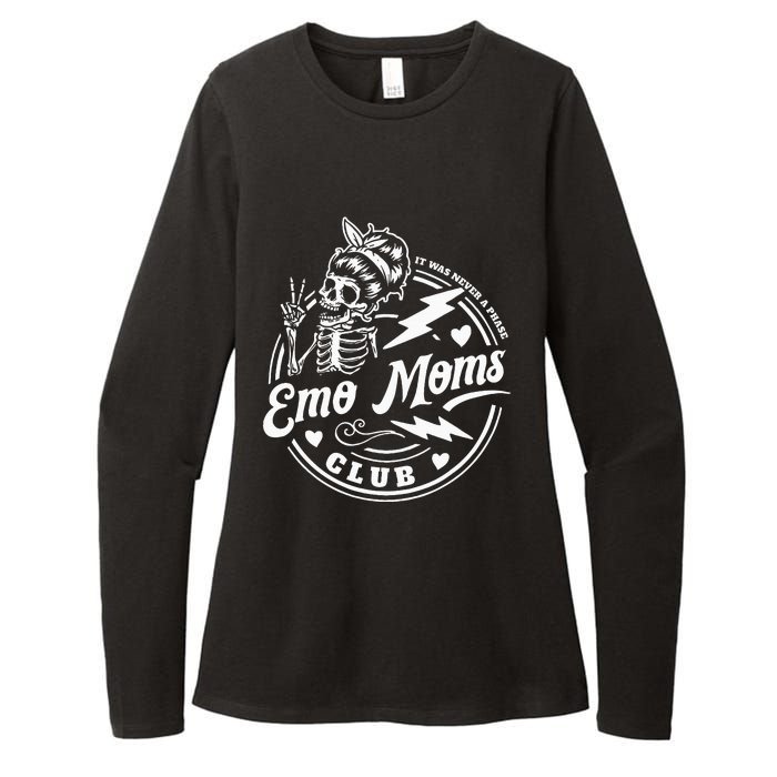 It Was Never A Phase Emo Moms Club MotherS Day Skeleton Womens CVC Long Sleeve Shirt