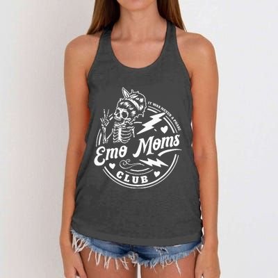 It Was Never A Phase Emo Moms Club MotherS Day Skeleton Women's Knotted Racerback Tank