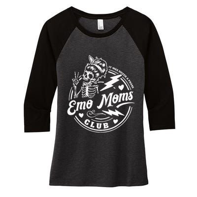 It Was Never A Phase Emo Moms Club MotherS Day Skeleton Women's Tri-Blend 3/4-Sleeve Raglan Shirt