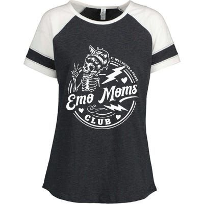 It Was Never A Phase Emo Moms Club MotherS Day Skeleton Enza Ladies Jersey Colorblock Tee