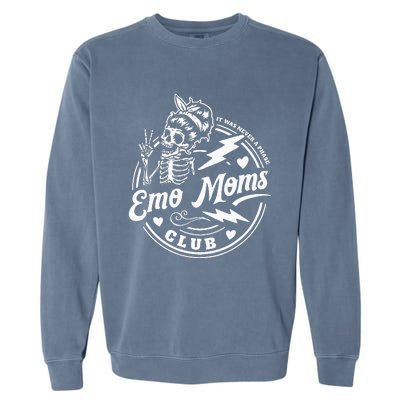 It Was Never A Phase Emo Moms Club MotherS Day Skeleton Garment-Dyed Sweatshirt