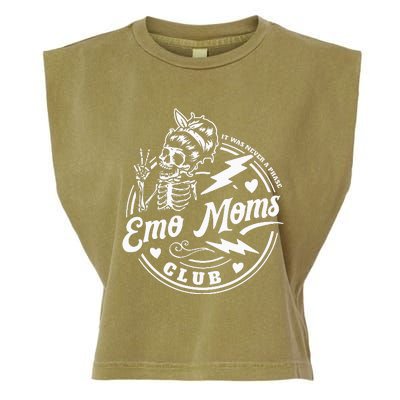 It Was Never A Phase Emo Moms Club MotherS Day Skeleton Garment-Dyed Women's Muscle Tee