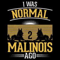 I Was Normal 2 Malinois Ago Belgian Malinois 7-Panel Snapback Hat