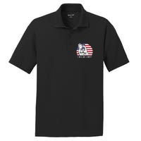 I Will Not Comply American Flag Patriotic Design PosiCharge RacerMesh Polo