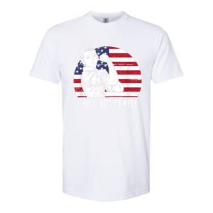 I Will Not Comply American Flag Patriotic Design Softstyle CVC T-Shirt