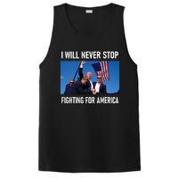 I Will Never Stop Fighting For America A Great Gift For Trump Suporters PosiCharge Competitor Tank