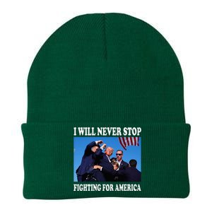 I Will Never Stop Fighting For America Knit Cap Winter Beanie