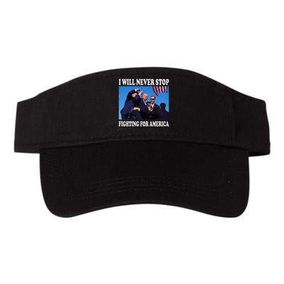 I Will Never Stop Fighting For America Valucap Bio-Washed Visor