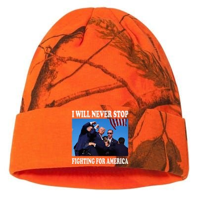 I Will Never Stop Fighting For America Kati Licensed 12" Camo Beanie