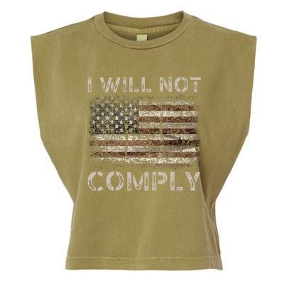 I Will Not Comply Garment-Dyed Women's Muscle Tee