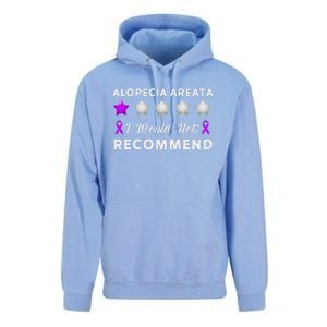 I Would Not Recommend Funny Alopecia Areata Awareness Gift Unisex Surf Hoodie