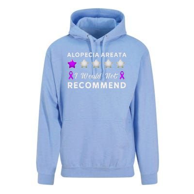 I Would Not Recommend Funny Alopecia Areata Awareness Gift Unisex Surf Hoodie