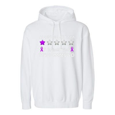 I Would Not Recommend Funny Alopecia Areata Awareness Gift Garment-Dyed Fleece Hoodie