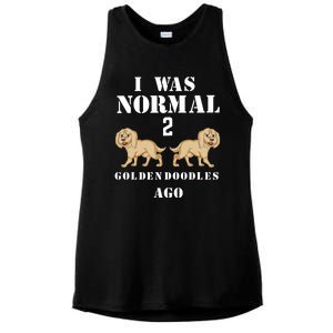 I Was Normal 2 Goldendoodles Ago Ladies PosiCharge Tri-Blend Wicking Tank