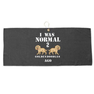 I Was Normal 2 Goldendoodles Ago Large Microfiber Waffle Golf Towel