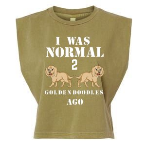 I Was Normal 2 Goldendoodles Ago Garment-Dyed Women's Muscle Tee