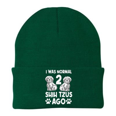 I Was Normal 2 Shih Tzus Ago Knit Cap Winter Beanie