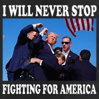 I Will Never Stop Fighting For America Cool Comfort Performance Bucket Hat
