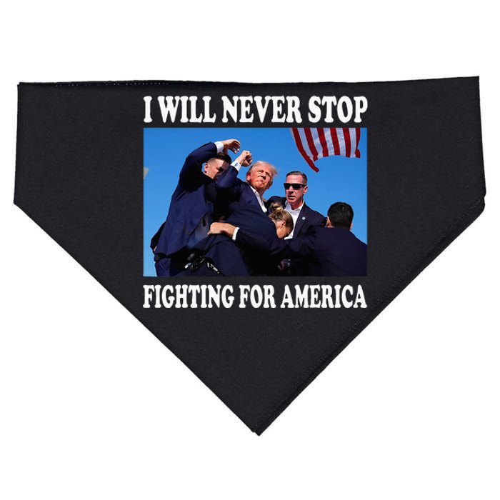 I Will Never Stop Fighting For America USA-Made Doggie Bandana