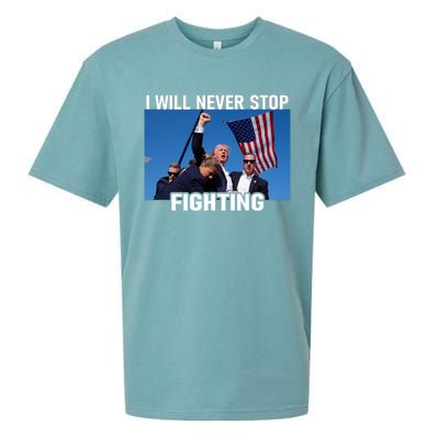 I Will Never Stop Fighting To Save America Gift Sueded Cloud Jersey T-Shirt