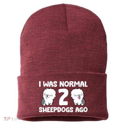 I Was Normal 2 Sheepdogs Ago Sustainable Knit Beanie