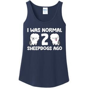 I Was Normal 2 Sheepdogs Ago Ladies Essential Tank