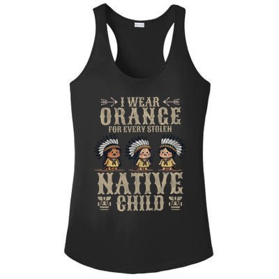 I Wear Orange For Every American Native Child Indian Pride Ladies PosiCharge Competitor Racerback Tank