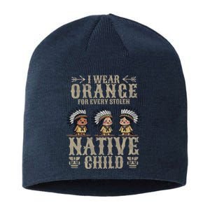 I Wear Orange For Every American Native Child Indian Pride Sustainable Beanie