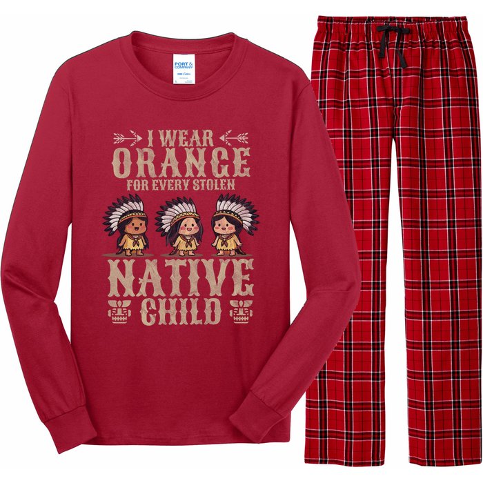 I Wear Orange For Every American Native Child Indian Pride Long Sleeve Pajama Set