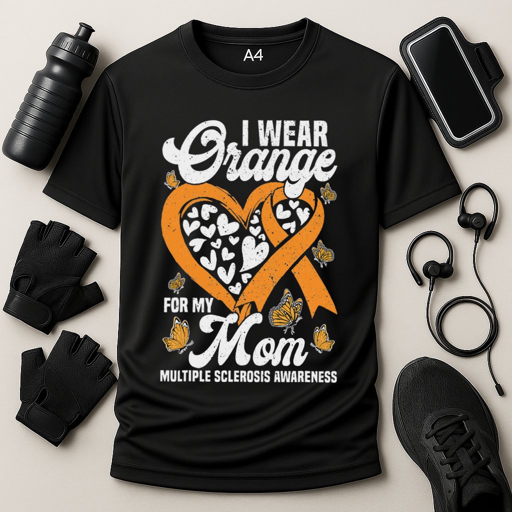I Wear Orange For My Mom Ms Multiple Sclerosis Awareness Performance Shirt