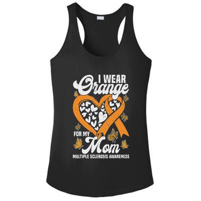 I Wear Orange For My Mom Ms Multiple Sclerosis Awareness Ladies PosiCharge Competitor Racerback Tank