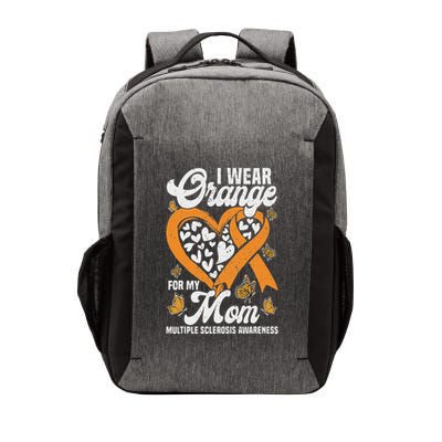I Wear Orange For My Mom Ms Multiple Sclerosis Awareness Vector Backpack