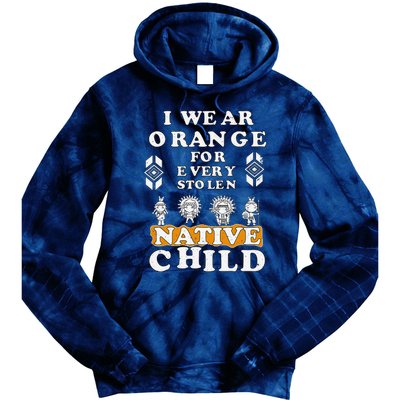 I Wear Orange For Every American Native Child Indian Prid Tie Dye Hoodie