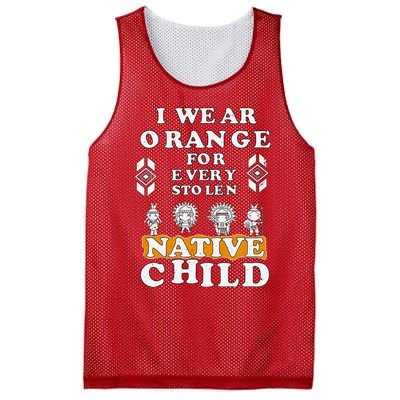 I Wear Orange For Every American Native Child Indian Prid Mesh Reversible Basketball Jersey Tank