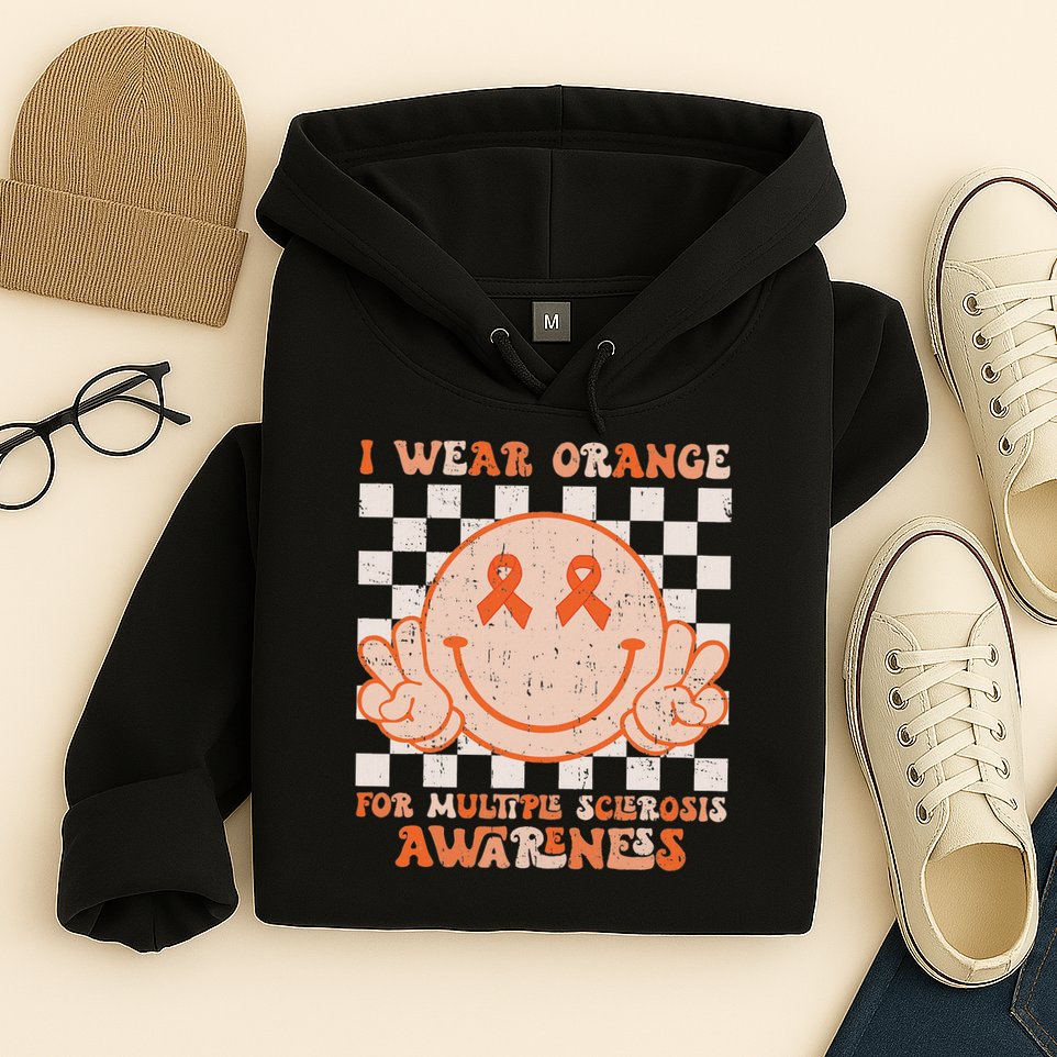 I Wear Orange For Multiple Sclerosis Awareness Ms Warrior Hoodie