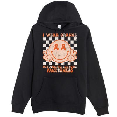 I Wear Orange For Multiple Sclerosis Awareness Ms Warrior Premium Pullover Hoodie