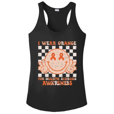 I Wear Orange For Multiple Sclerosis Awareness Ms Warrior Ladies PosiCharge Competitor Racerback Tank