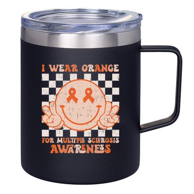 I Wear Orange For Multiple Sclerosis Awareness Ms Warrior 12oz Stainless Steel Coffee Mug