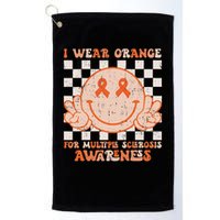 I Wear Orange For Multiple Sclerosis Awareness Ms Warrior Golf Towel