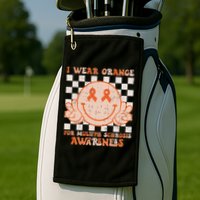 I Wear Orange For Multiple Sclerosis Awareness Ms Warrior Golf Towel