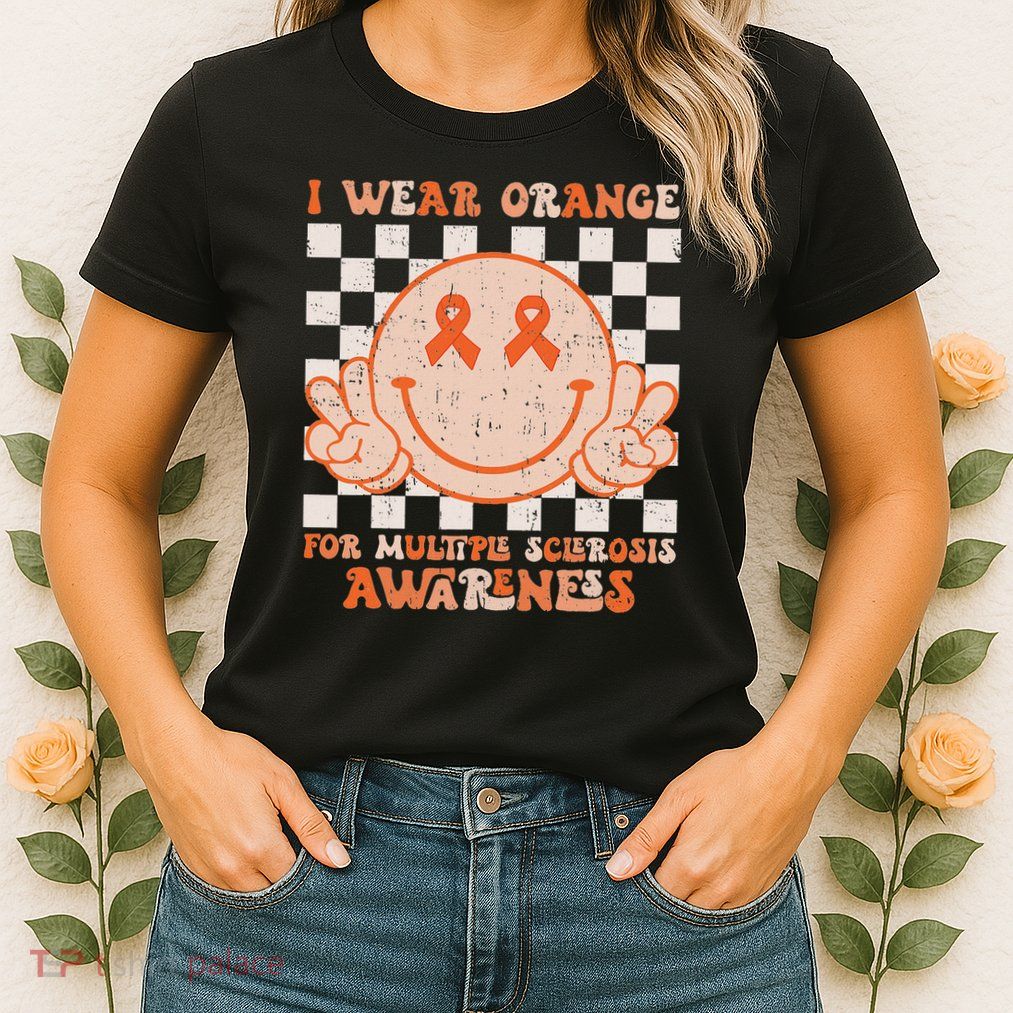I Wear Orange For Multiple Sclerosis Awareness Ms Warrior Womens T-Shirt