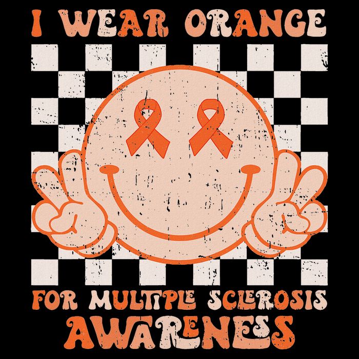 I Wear Orange For Multiple Sclerosis Awareness Ms Warrior Short Acrylic Beanie